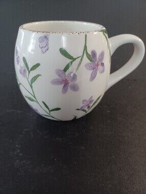 Potters Studio Lavender Floral Garden Botanicals Coffee mug.  No chips or cracks